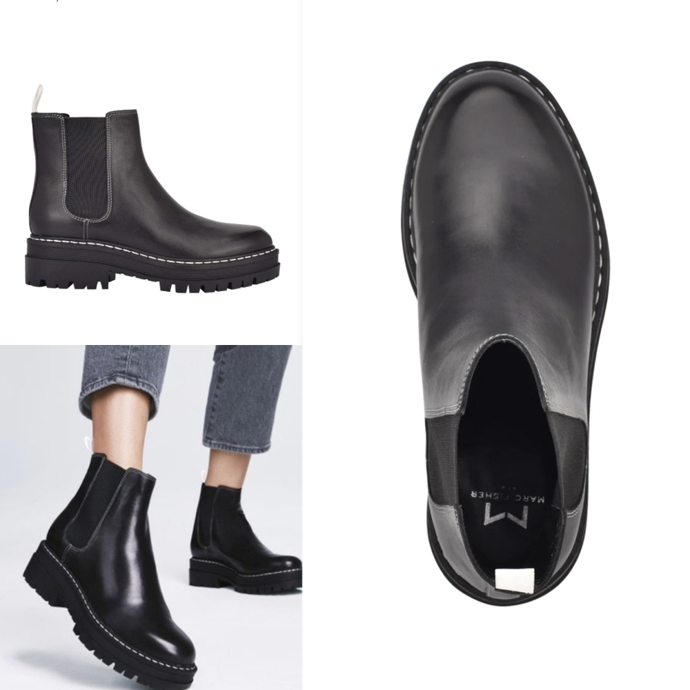 MARC Fisher LTD Pirro Chelsea Bootie, black, size 9
